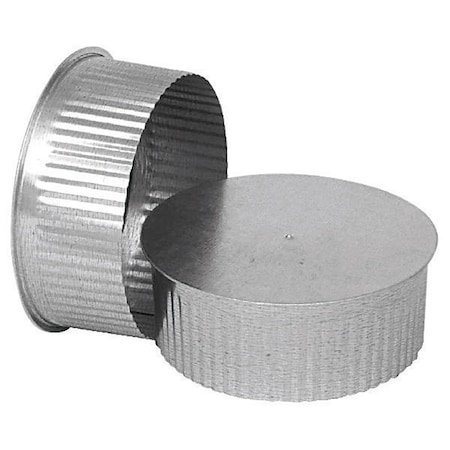 Imperial Mfg Imperial 6 in. D Galvanized Steel Crimped Pipe End Cap GV0735